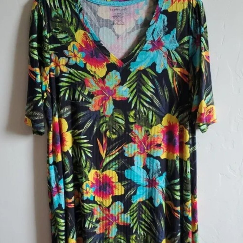 Tropical Tee Women's Top Soft Stretch